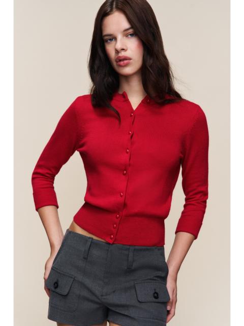 EMELIE CROPPED WOOL CARDIGAN