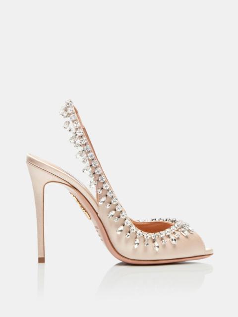 Temptation Crystal Satin Sandal 105
