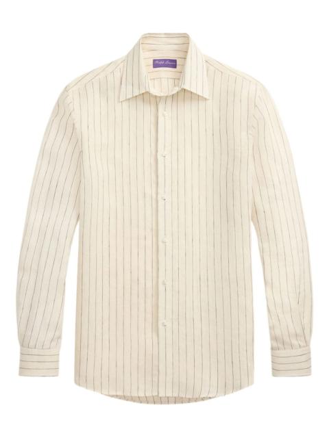 pinstripe linen shirt
