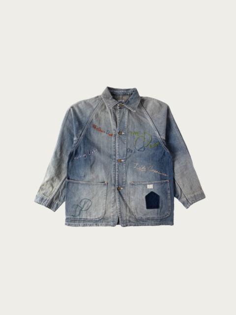 12oz Denim CACTUS Coverall (Memorial Embroidery Model) - Indigo