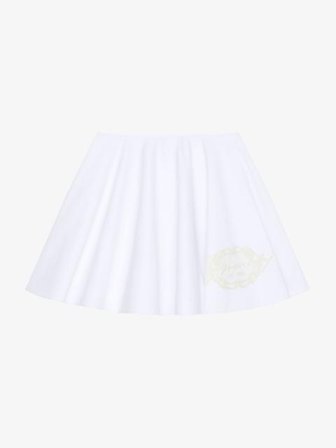 SKIRT IN COTTON WITH GIVENCHY MEDALLION