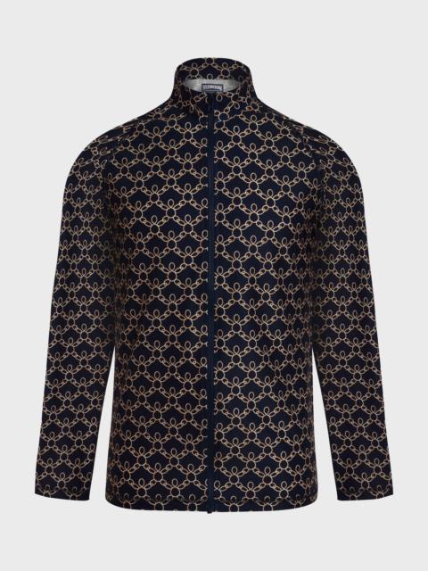 MEN ZIPPED LONG SLEEVES RASHGUARD TURTLES CHAIN