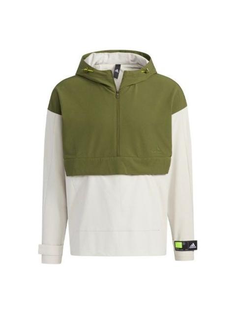 adidas Th Jacket Woven Anorak Green/White GP0968