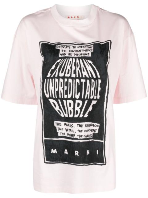 slogan-print cotton T-shirt