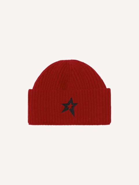 Knitted Ribbed Star Beanie