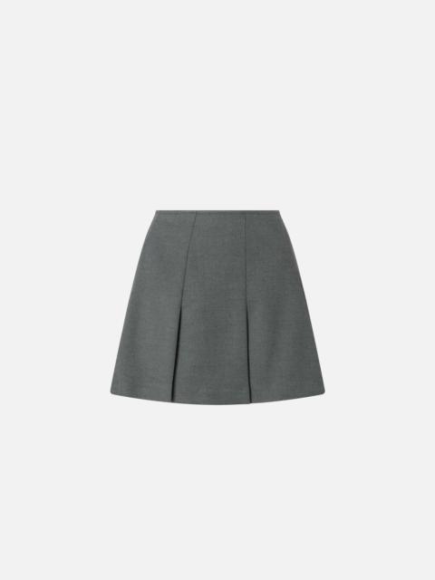 PLEATED WOOL-BLEND MINI SKIRT