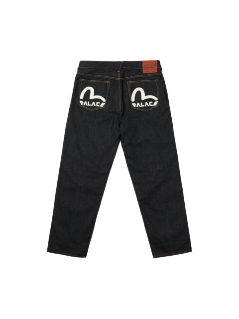 PALACE EVISU 2008 CLASSIC SEAGULL DENIM JEANS INDIGO RAW