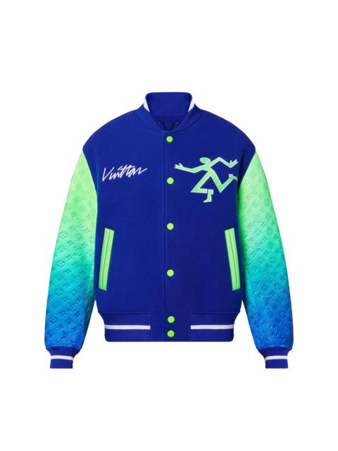 Mix Gradient Leather Bomber