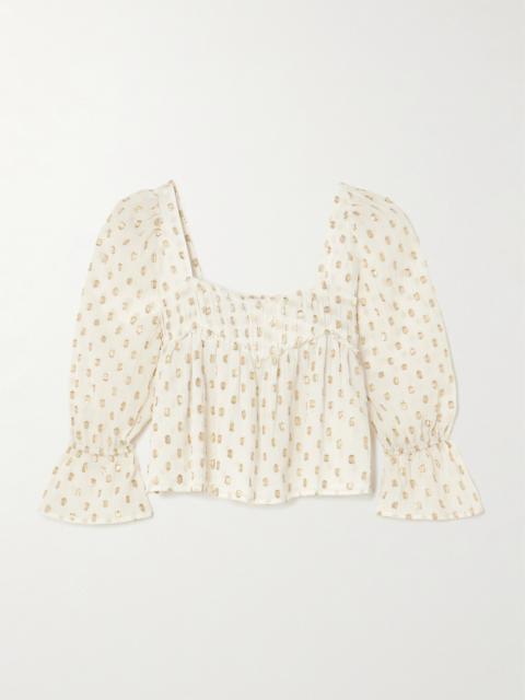 Pryia Fil Coupé Gauze Blouse