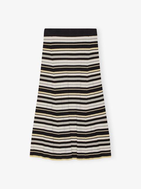 FUTURE STRIPED RIB LONG SKIRT