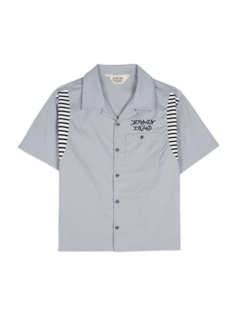 Cobra Flocked Bowling Shirt - Stone