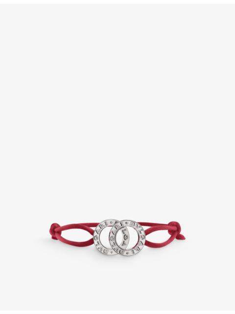 BVLGARI BVLGARI sterling silver and fabric bracelet