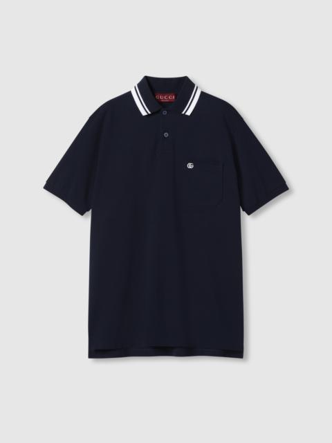 Cotton polo shirt with embroidery
