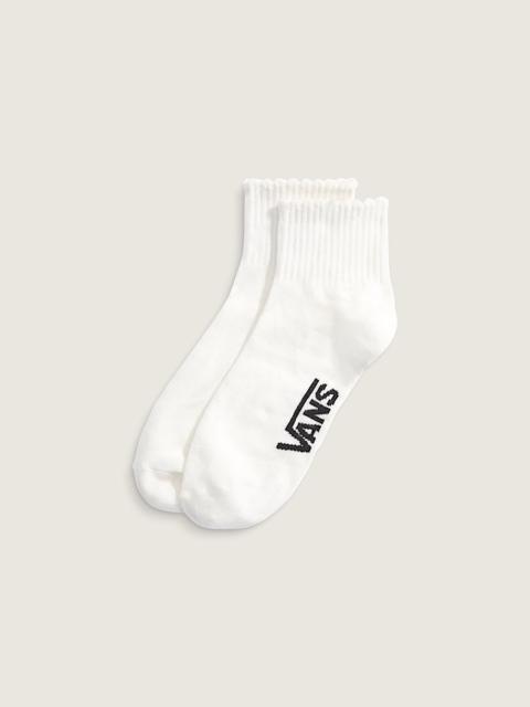 Scallop Quarter Crew Socks