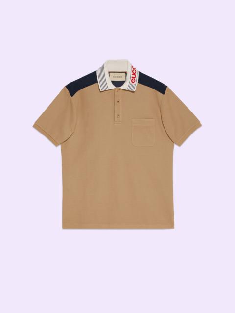 Cotton jersey polo shirt