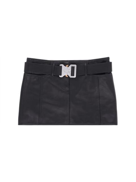 LEATHER SKIRT WITH BELT