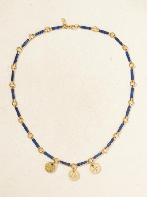 Karma, Wholeness And Dream 18-karat Gold Lapis Lazuli Necklace
