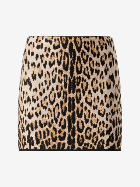 Miniskirt With Jaguar Skin Print