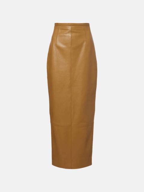 Winton leather maxi skirt