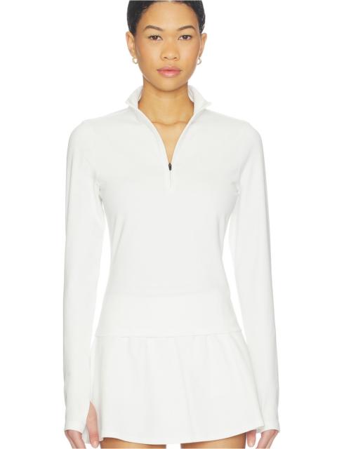 Stevie Active Rib Half Zip Waist Length Top