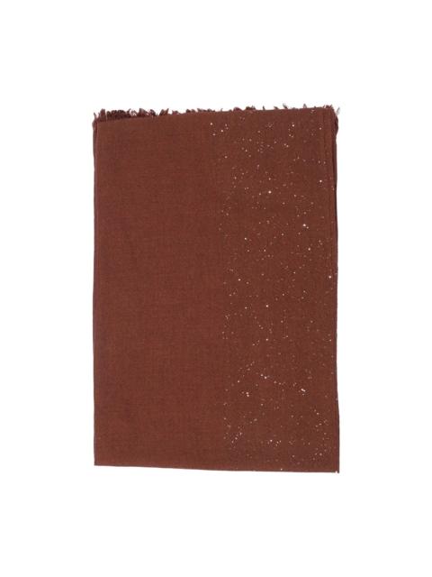 Kundy sequin-embellishment fringed scarf