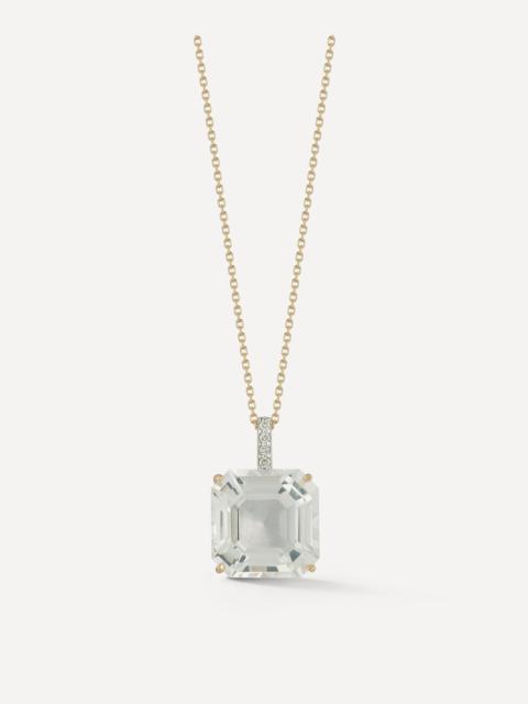 14ct Gold White Topaz Necklace
