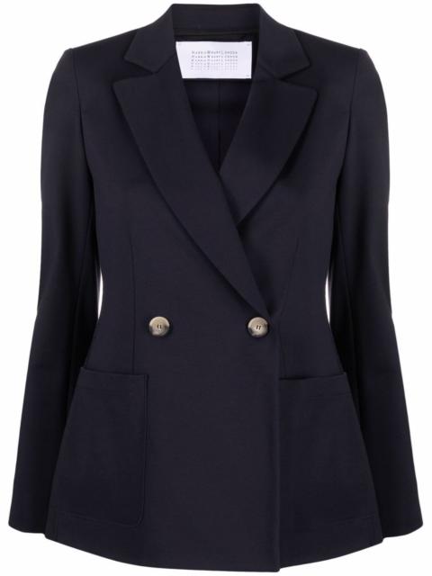 notched-lapel double-breasted jacket
