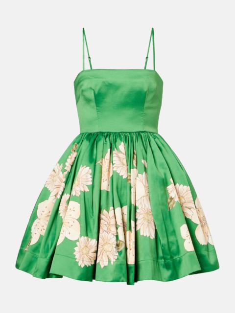 Floral gathered minidress