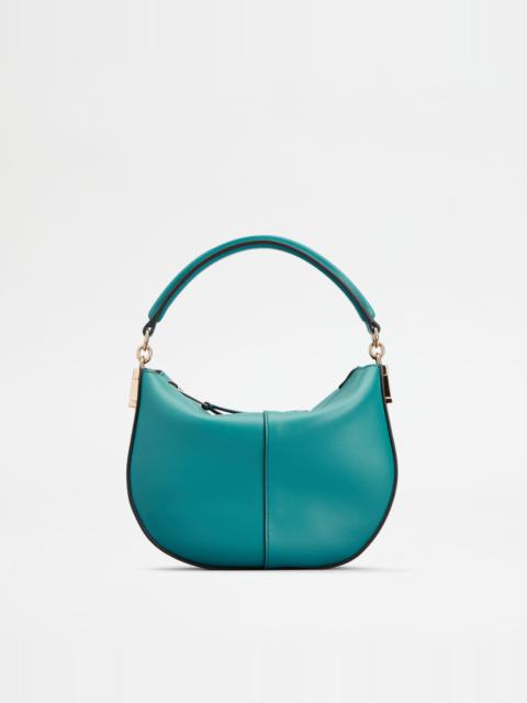TOD'S T CASE HOBO BAG IN LEATHER MINI - GREEN