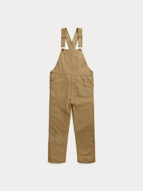 Striped Linen-Cotton Overall
