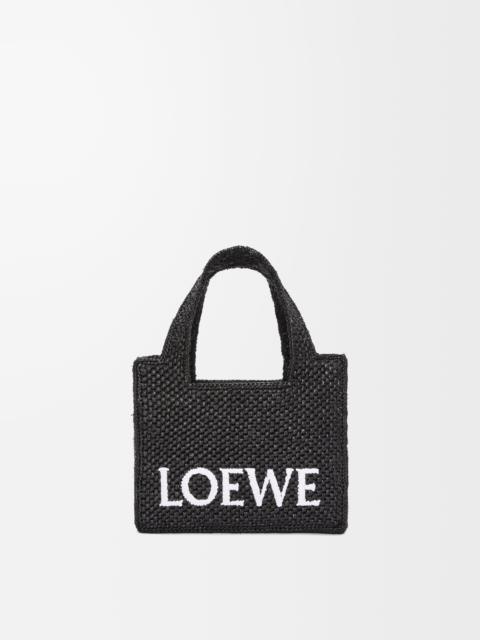 Mini LOEWE Font Tote in raffia