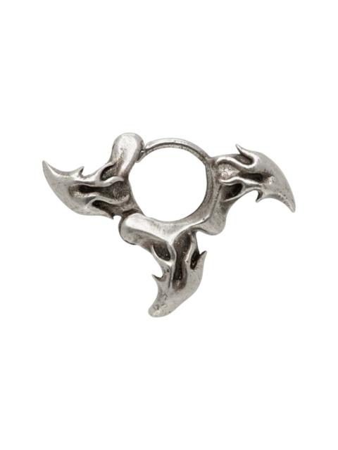 Silver Flame Dagger Single Earring