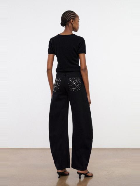 STAUD JACKSON BARREL JEAN BLACK