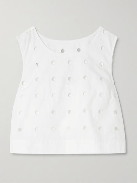 Peggy Broderie Anglaise Cotton-poplin Tank