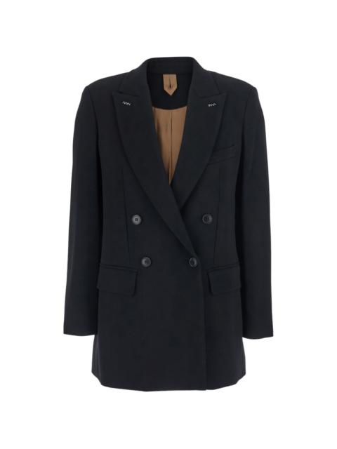 Mosso double-breasted contrast-stitch blazer