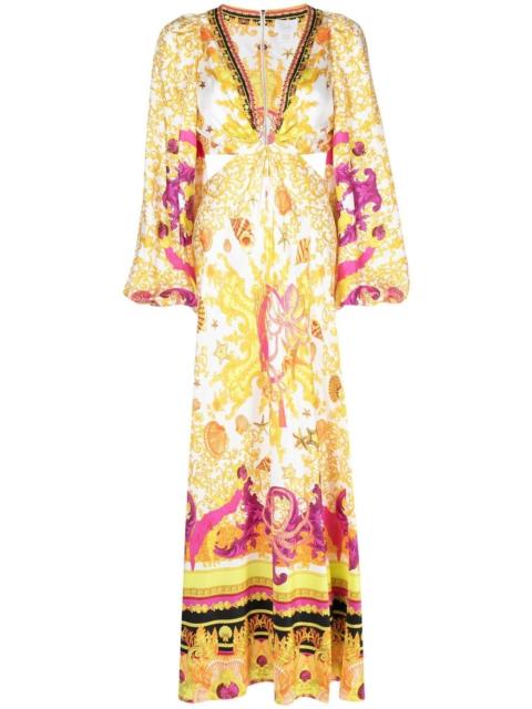 ring-detal cut out maxi dress