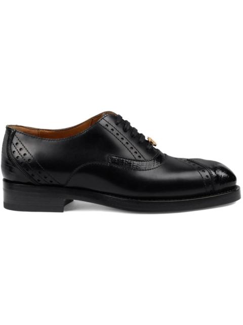 Gucci Leather Lace-up Shoes Black (Women's)