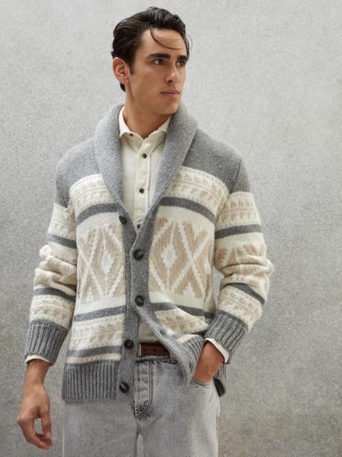 Nordic Jacquard cardigan in cashmere