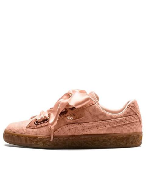 (WMNS) PUMA Basket Heart Corduroy 'Pink Brown' 366729-01