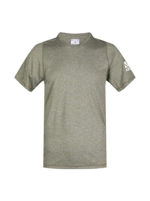 adidas Casual Sports Round Neck Training Short Sleeve Dark Green FL4616