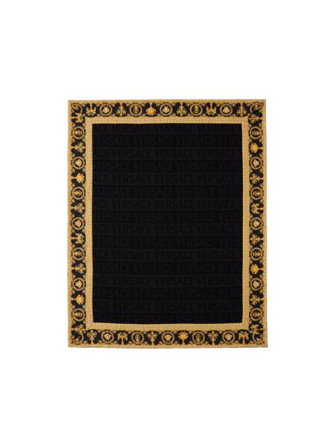 Black 'I Heart Baroque' Double-Face Blanket