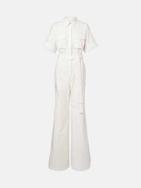 Belted cotton jumpsuit