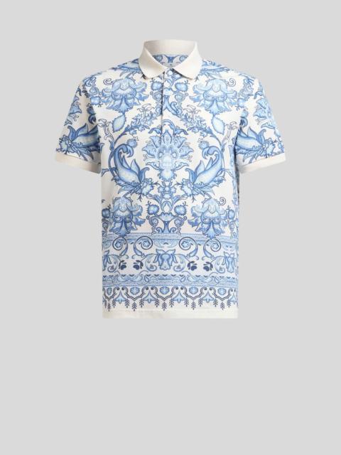 COTTON POLO SHIRT WITH PRINT