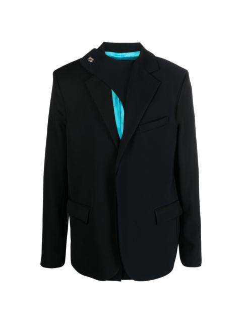 single-breasted virgin-wool blazer