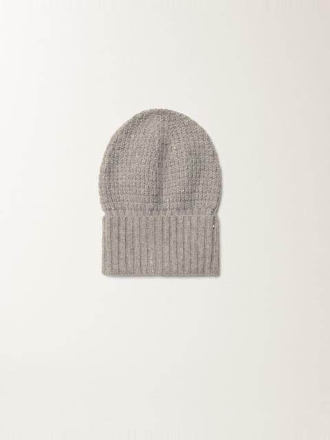 Wool and silk hat with sequins