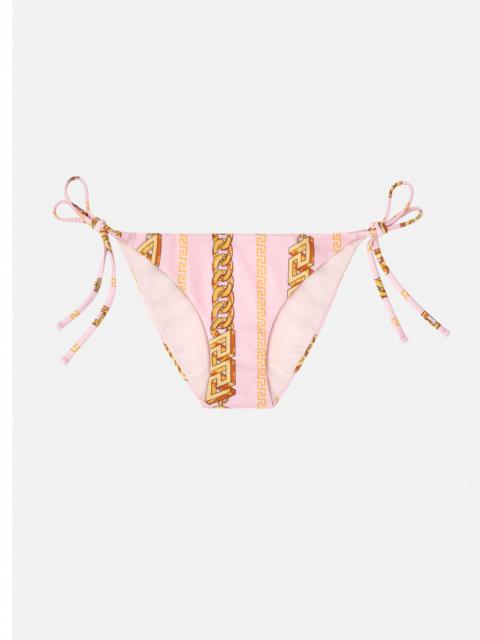 Chain Pinstripe Bikini Bottoms