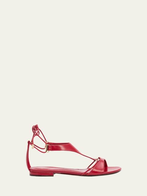 Mimi Leather Flat Sandals