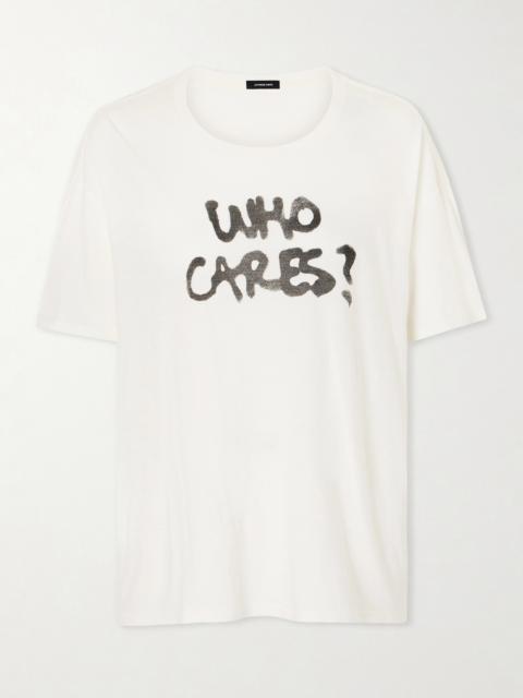 Printed Cotton And Cashmere-blend T-shirt