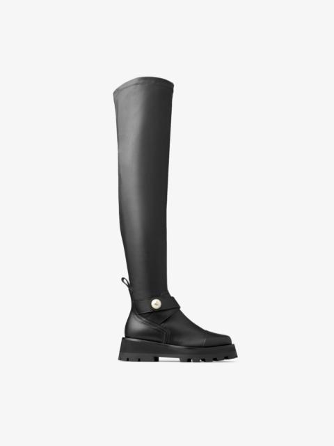 Meena Over The Knee Boot
Black Leather Over-The-Knee Boots