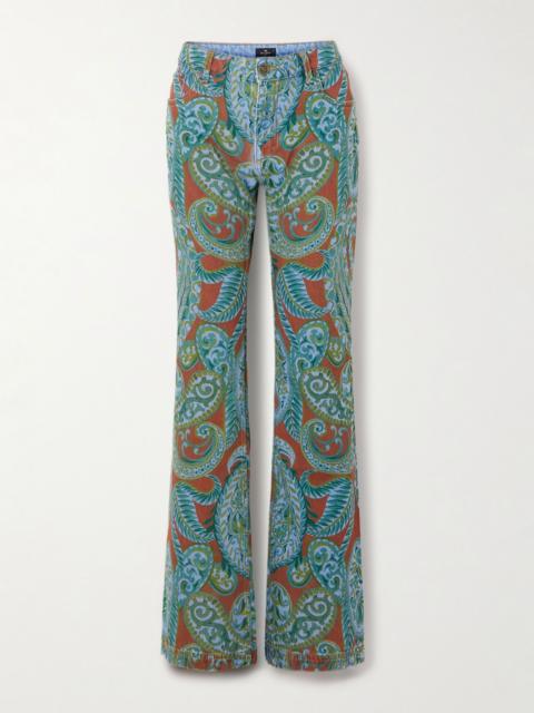 Paisley-print flared jeans Multi